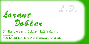 lorant dobler business card